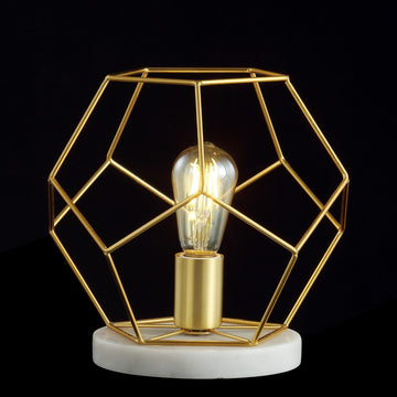 James 10" Metal/Marble LED Table Lamp - JONATHAN Y